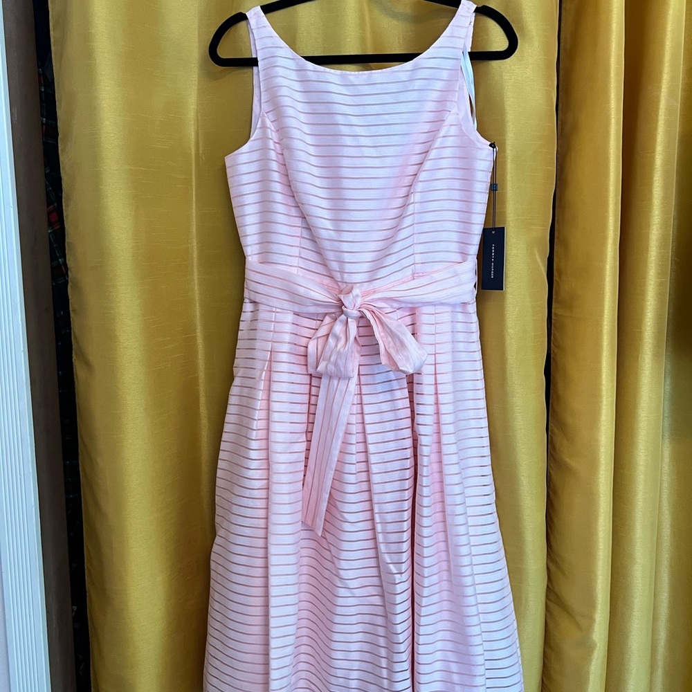 Tommy Hilfiger Pink Striped Midi Dress